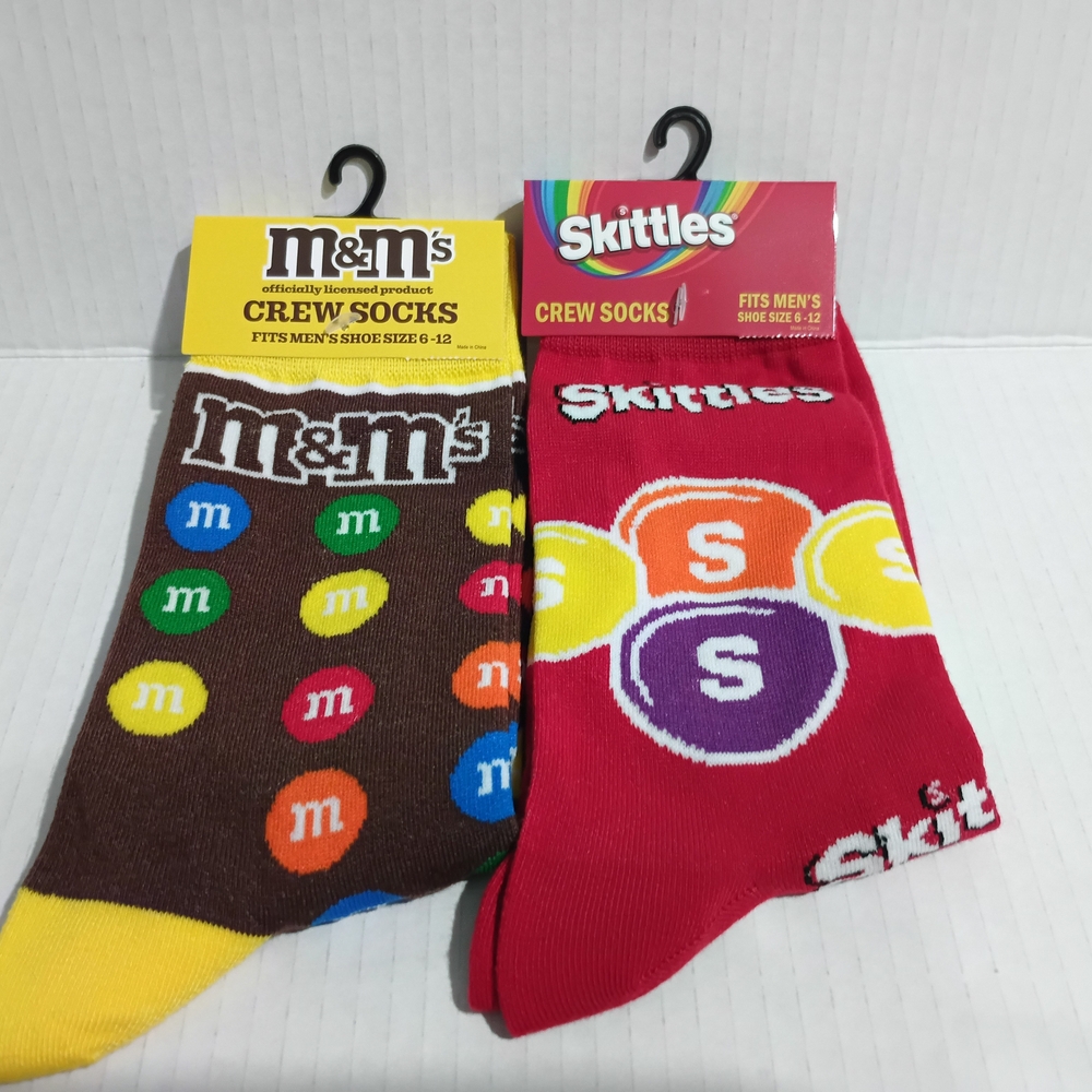 M&M'S Brown and Red Casual Socks